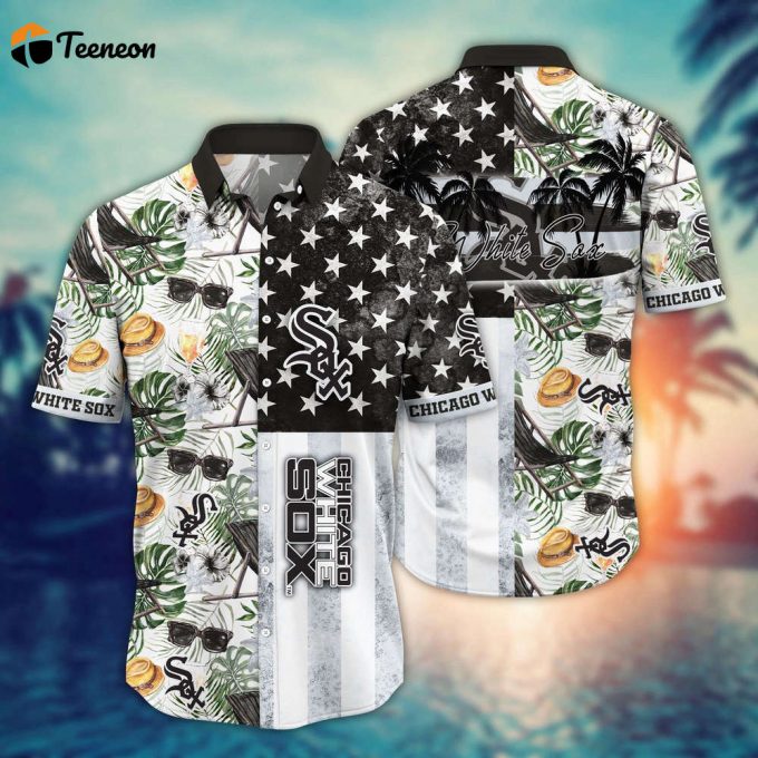 Mlb Chicago White Sox Hawaiian Shirt Flower Home Run Threads For Fans 1