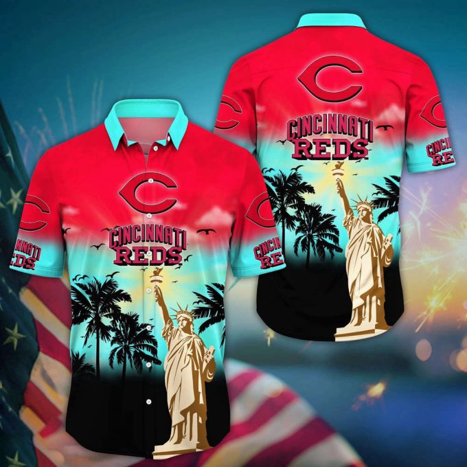 Mlb Cincinnati Reds Hawaii Shirt Sunrise To Sunset For Cool Fans 2