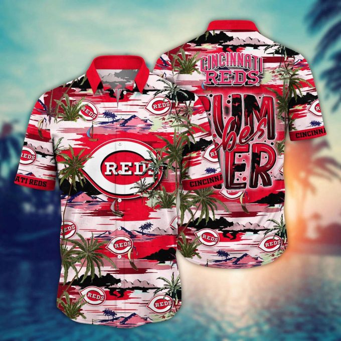 Mlb Cincinnati Reds Hawaiian Shirt Flower Grand Slam In Hawaiianan Flair For Fans 2