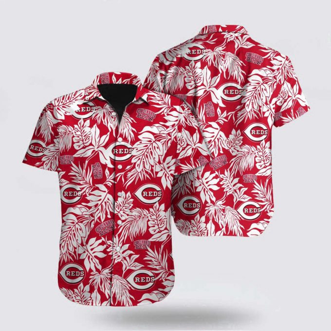 Mlb Cincinnati Reds Hawaiian Shirt Tropical Pattern For Fan Mlb 2