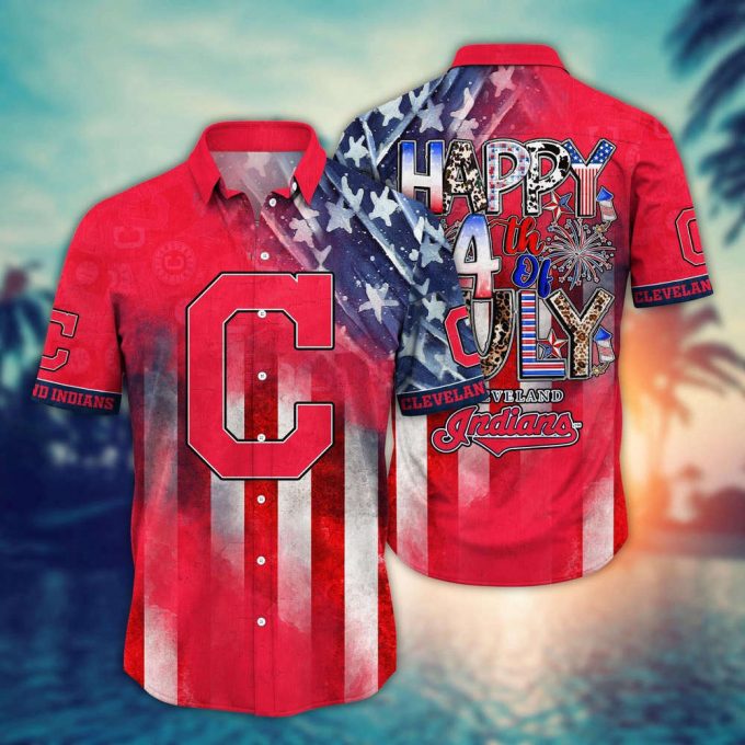 Mlb Cleveland Indians Hawaii Shirt Independence Day Trendy Hawaiian Tops For Cool Fans 2