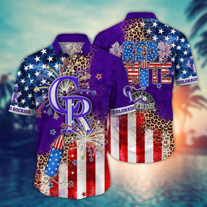 Mlb Colorado Rockies Hawaii Shirt Independence Day Vibrant Aloha For Cool Fans 2