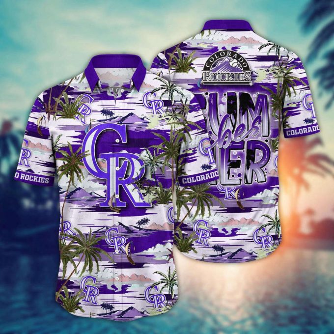 Mlb Colorado Rockies Hawaiian Shirt Flower Grand Slam In Hawaiianan Flair For Fans 2