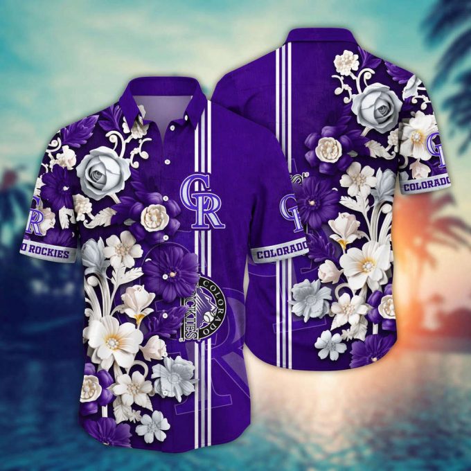 Mlb Colorado Rockies Hawaiian Shirt Mlb Luau League Looks For Sport Fan 2