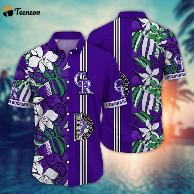 Mlb Colorado Rockies Hawaiian Shirt Summer Swirl Gift For Fans 1