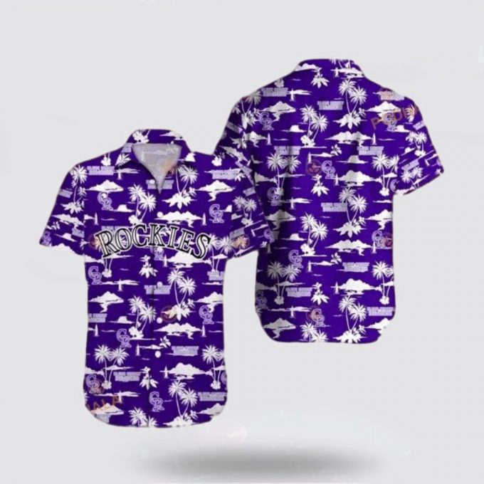 Mlb Colorado Rockies Hawaiian Shirt Surf In Style With Cool Beach Outfits For Fans 2