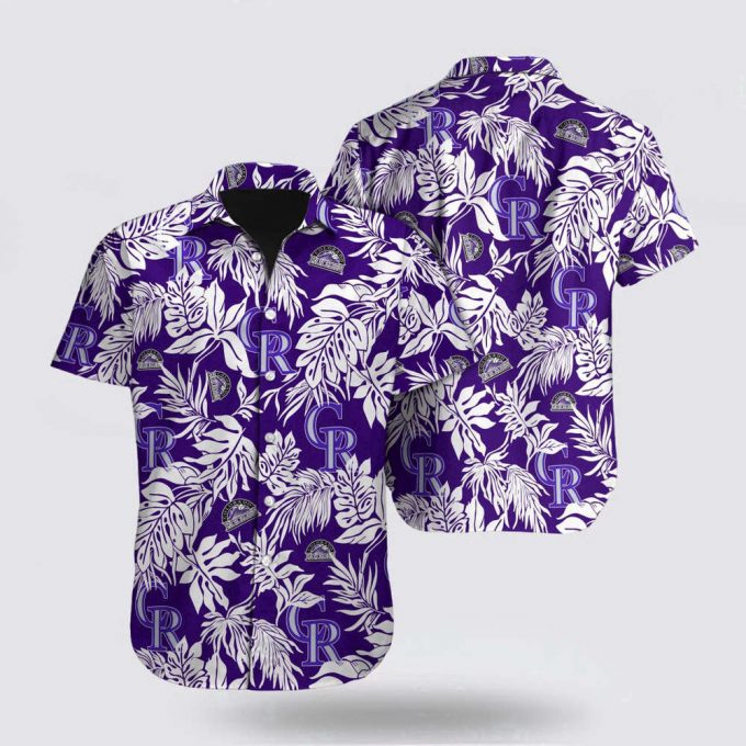 Mlb Colorado Rockies Hawaiian Shirt Tropical Pattern For Fan Mlb 2