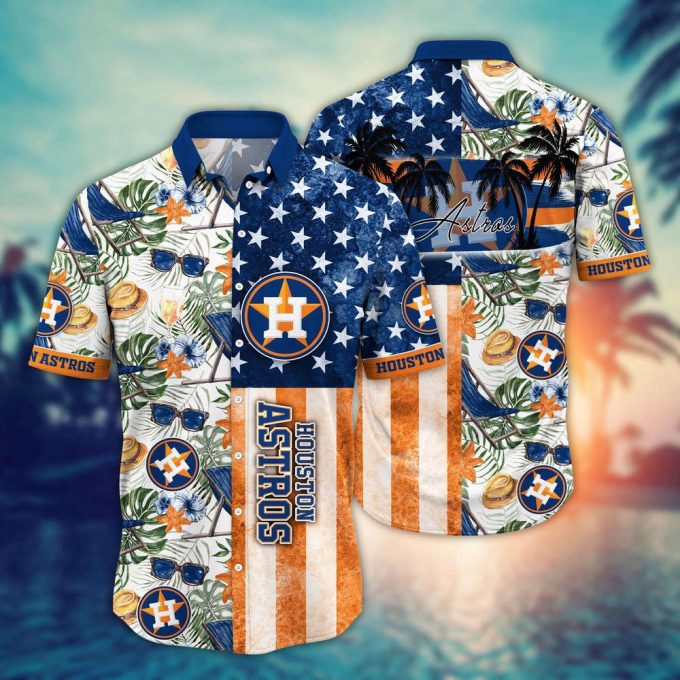 Mlb Houston Astros Hawaiian Shirt Flower Home Run Threads For Fans 2