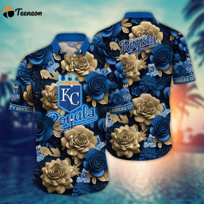 Mlb Kansas City Royals Hawaiian Shirt Flower Aloha Style Unleashed For Fans 1