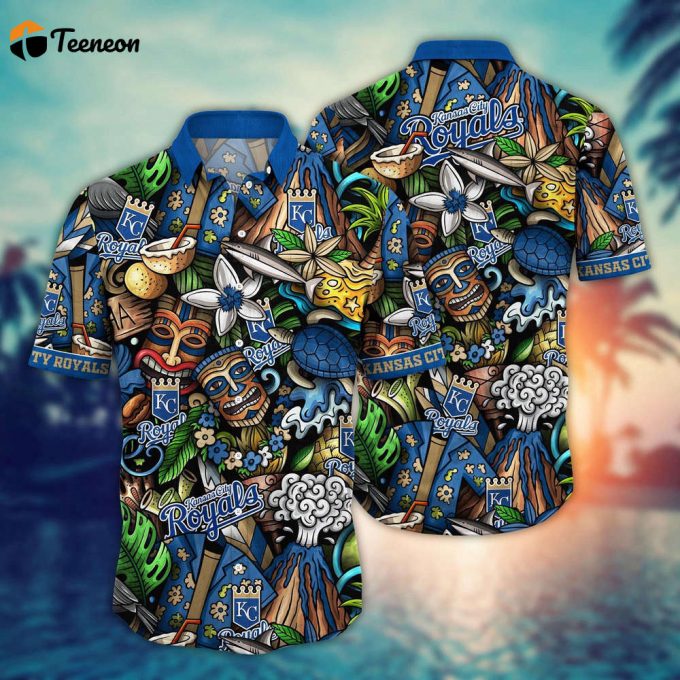 Mlb Kansas City Royals Hawaiian Shirt Flower Strike A Style Statement For Fans 1