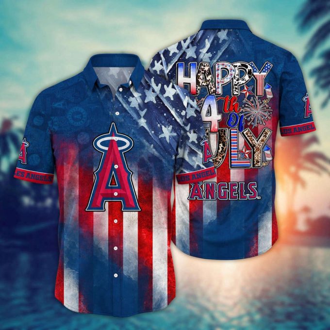 Mlb Los Angeles Angels Hawaii Shirt Independence Day Trendy Hawaiian Tops For Cool Fans 2