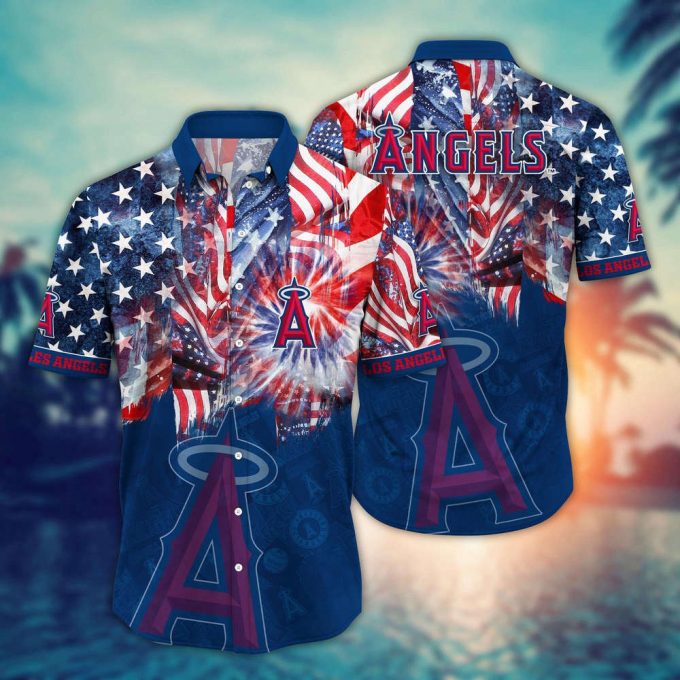 Mlb Los Angeles Angels Hawaiian Shirt Flower Game Day Aloha Mlb Style For Fans 2