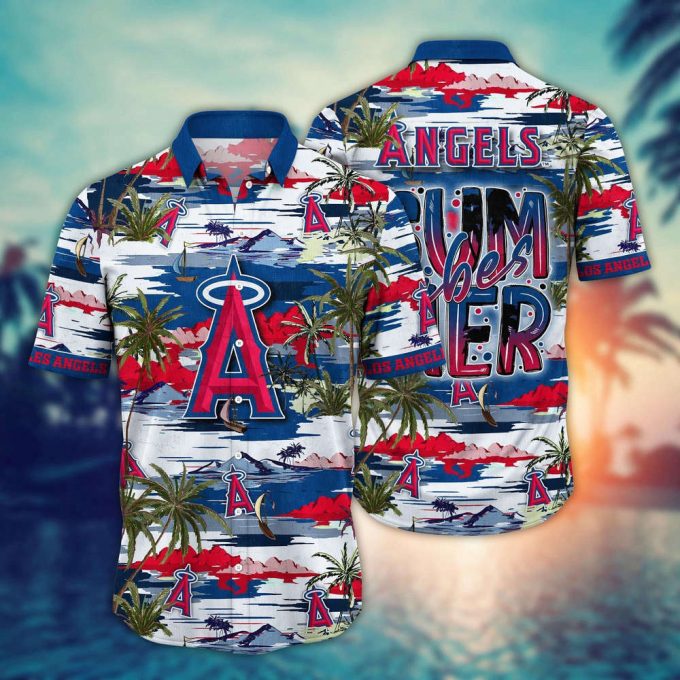 Mlb Los Angeles Angels Hawaiian Shirt Flower Grand Slam In Hawaiianan Flair For Fans 2