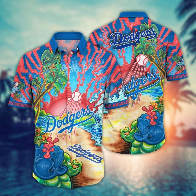 Mlb Los Angeles Dodgers Hawaiian Shirt Diamond Dreamscape For Sports Fans 2