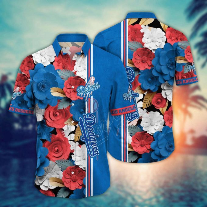 Mlb Los Angeles Dodgers Hawaiian Shirt Fashion Frenzy In Floral For Sport Fan 2