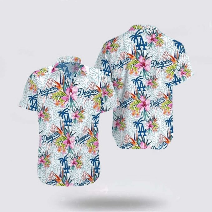 Mlb Los Angeles Dodgers Hawaiian Shirt Immerse Yourself In The Sea Breeze With Exotic Outfits For Fans 2