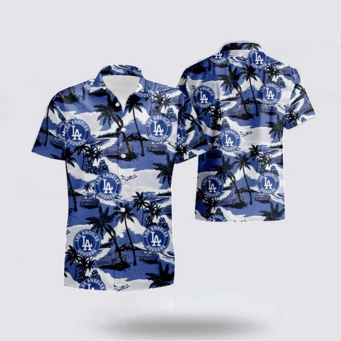 Mlb Los Angeles Dodgers Hawaiian Shirt Swaying With Palms Reveals The Charm Of Exotic Clothing For Fans 2