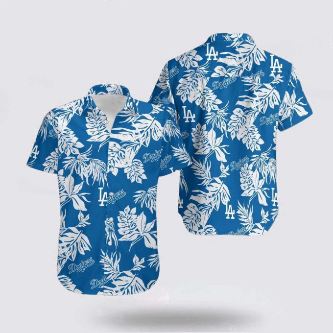 Mlb Los Angeles Dodgers Hawaiian Shirt Tropical Flower Short Sleeve For Fan Mlb 2