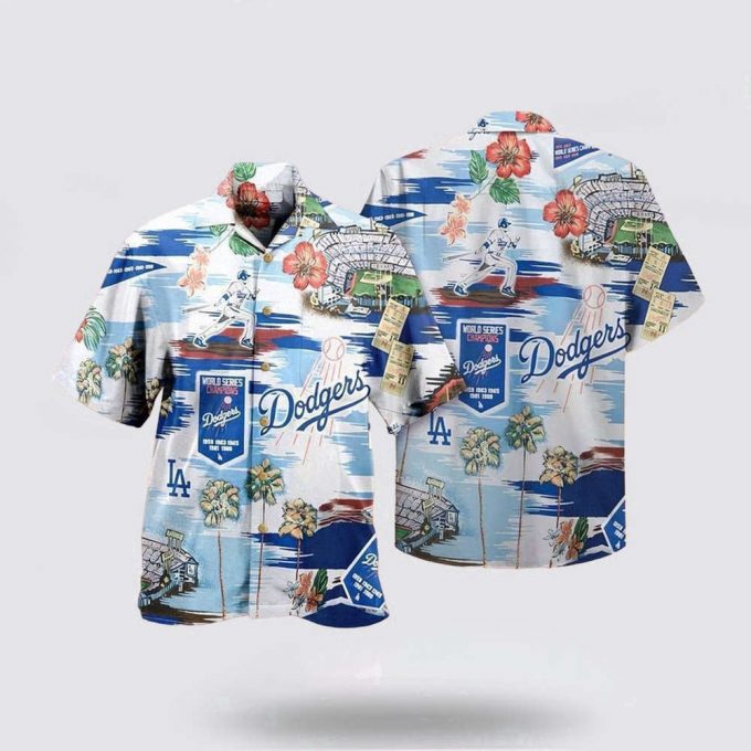 Mlb Los Angeles Dodgers Hawaiian Shirt Tropical For Fan Mlb 2