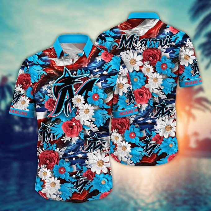 Mlb Miami Marlins Hawaii Shirt Independence Day For Cool Fans 2