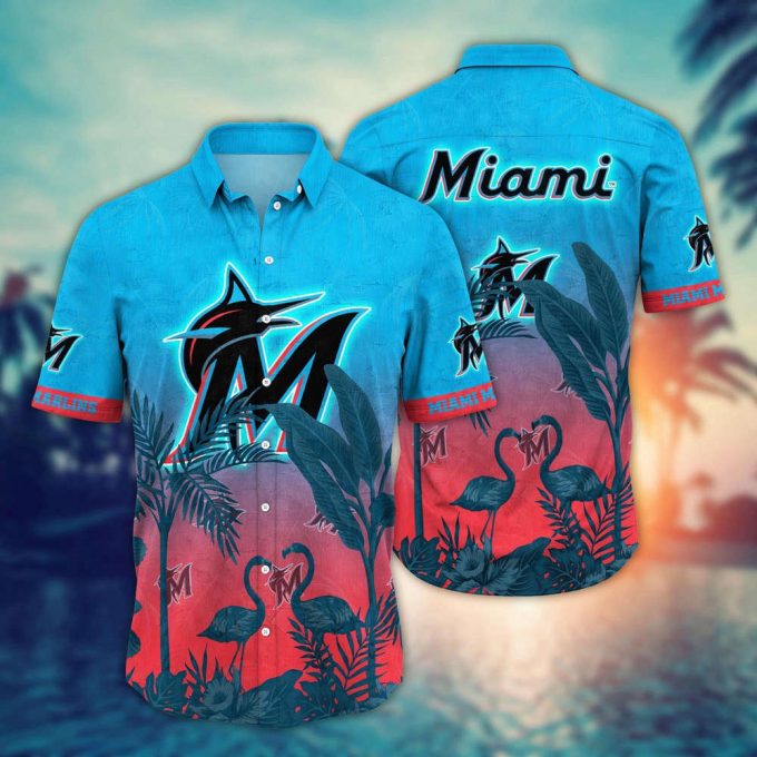 Mlb Miami Marlins Hawaiian Shirt Chase The Sunset Gift For Fans 2