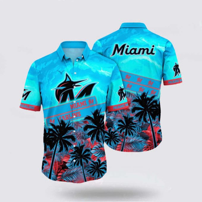 Mlb Miami Marlins Hawaiian Shirt Explore Ocean Vibes With The Unique For Fans 2