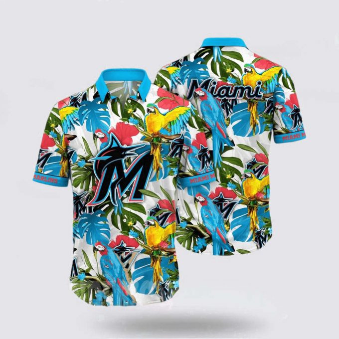 Mlb Miami Marlins Hawaiian Shirt Feel The Aloha Spirit With The Charming Coastal Collection For Fans 2