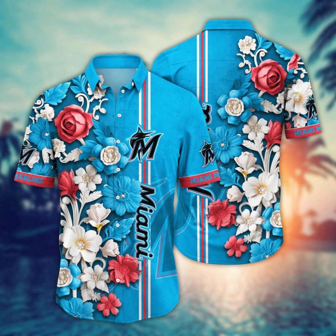 Mlb Miami Marlins Hawaiian Shirt Mlb Luau League Looks For Sport Fan 2