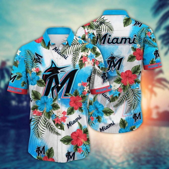 Mlb Miami Marlins Hawaiian Shirt Pitch Perfect Bloom Gift For Fans 2