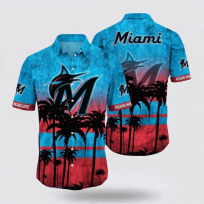 Mlb Miami Marlins Hawaiian Shirt Surfing In Style With The Super Cool For Fans 2