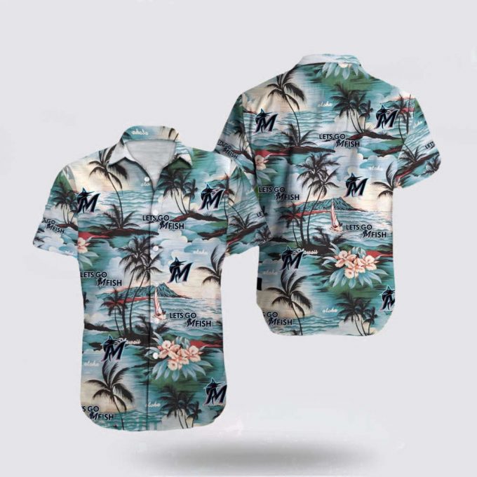 Mlb Miami Marlins Hawaiian Shirt Transform The Beach Into A Catwalk For Fans 2