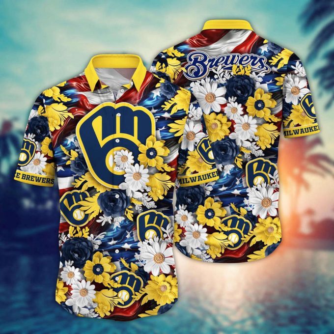 Mlb Milwaukee Brewers Hawaii Shirt Independence Day For Cool Fans 2