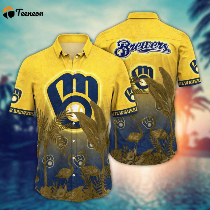 Mlb Milwaukee Brewers Hawaiian Shirt Chase The Sunset Gift For Fans 1