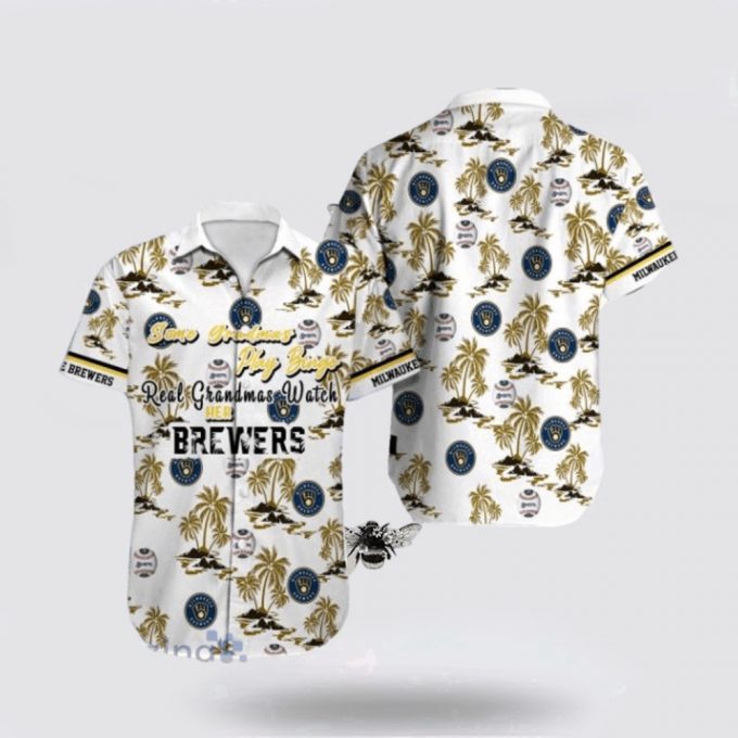 Mlb Milwaukee Brewers Hawaiian Shirt Dive Into Tropical Style For Fans 2