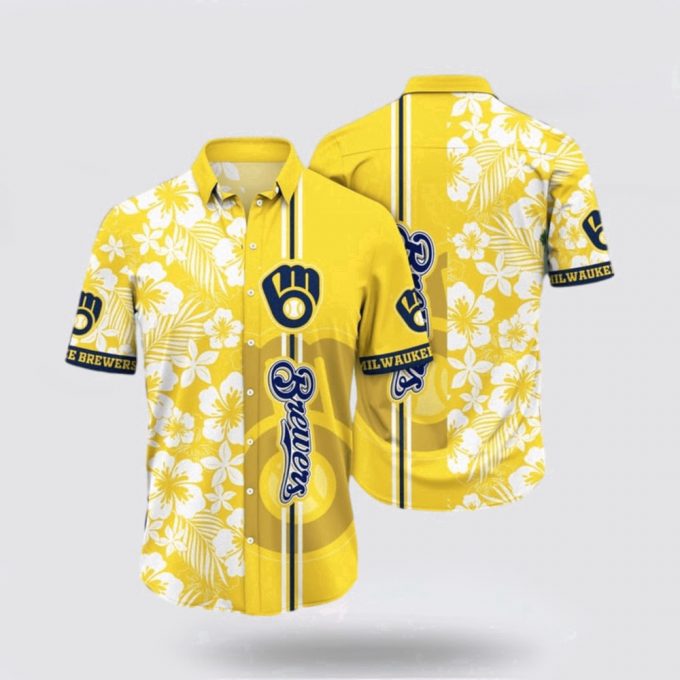 Mlb Milwaukee Brewers Hawaiian Shirt Perfect Fusion Baseball And Hawaiian Style For Fans 2