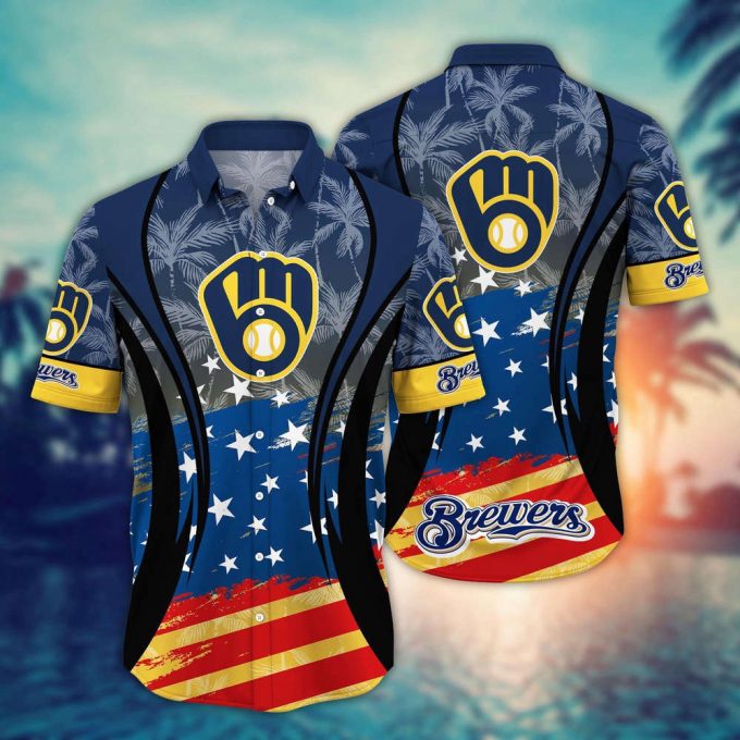 Mlb Milwaukee Brewers Hawaiian Shirt Vibrant Aloha For Cool Fans 2