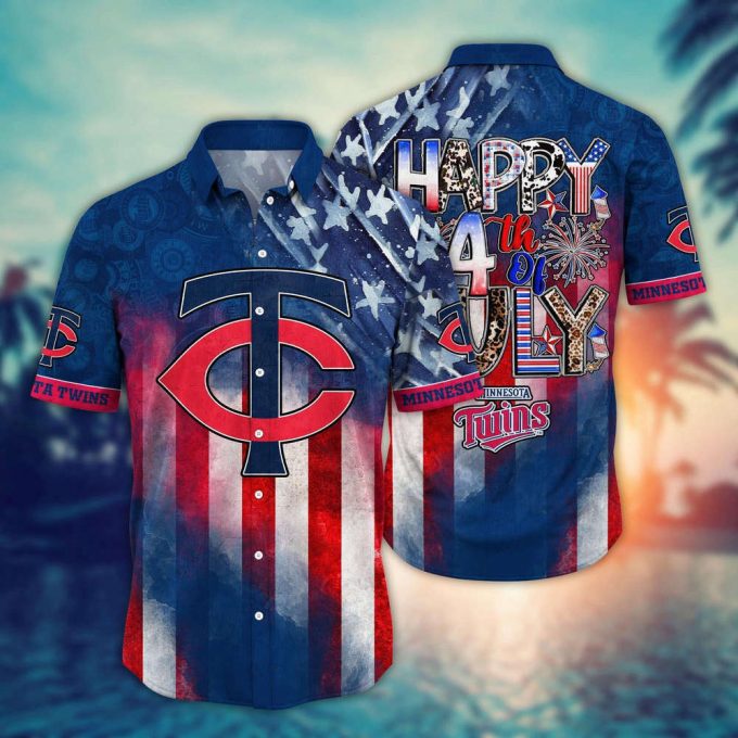 Mlb Minnesota Twins Hawaii Shirt Independence Day Trendy Hawaiian Tops For Cool Fans 2