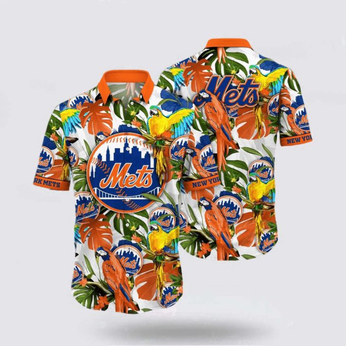 Mlb New York Mets Hawaiian Shirt Celebrate Summer In Style With The Exclusive Tropical Collection For Fans 2