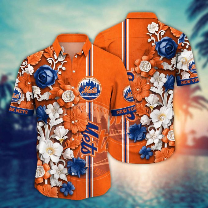 Mlb New York Mets Hawaiian Shirt Mlb Luau League Looks For Sport Fan 2