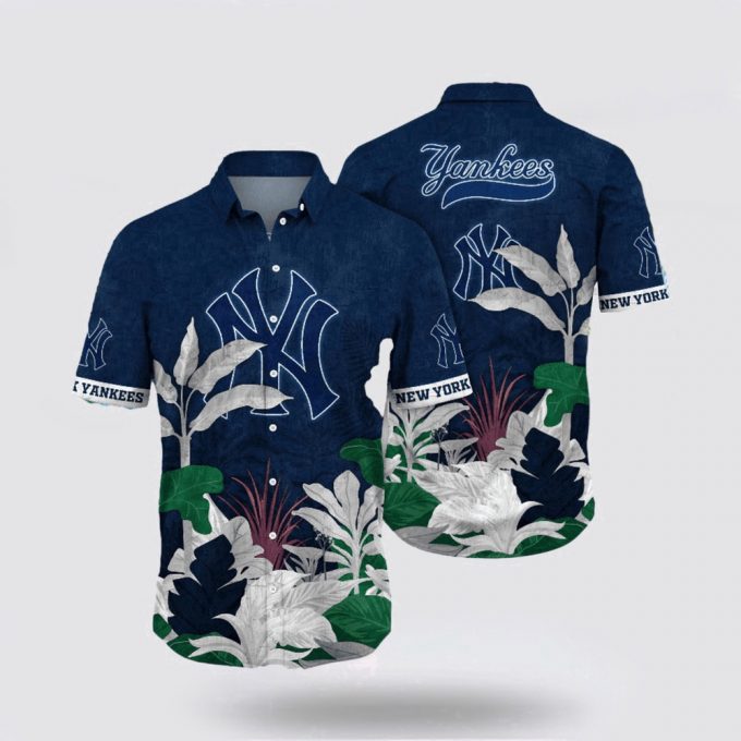 Mlb New York Yankees Hawaiian Shirt Explore Ocean Vibes With Unique Tropical Fashion For Fans 2