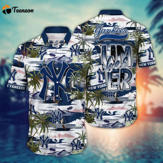 Mlb New York Yankees Hawaiian Shirt Flower Grand Slam In Hawaiianan Flair For Fans 1