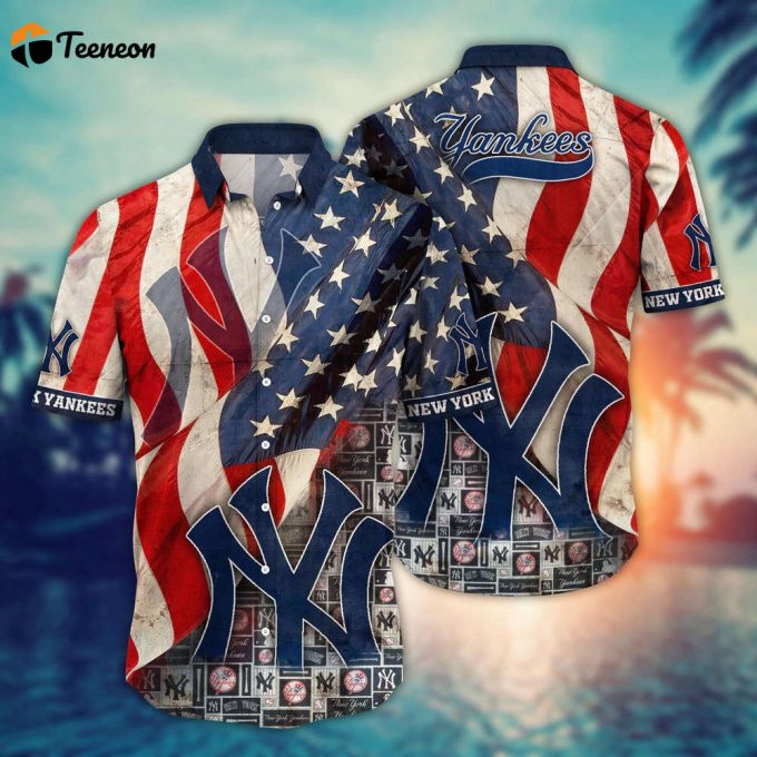 Mlb New York Yankees Hawaiian Shirt Flower Swing Into Hawaiianan Chic For Fans 1