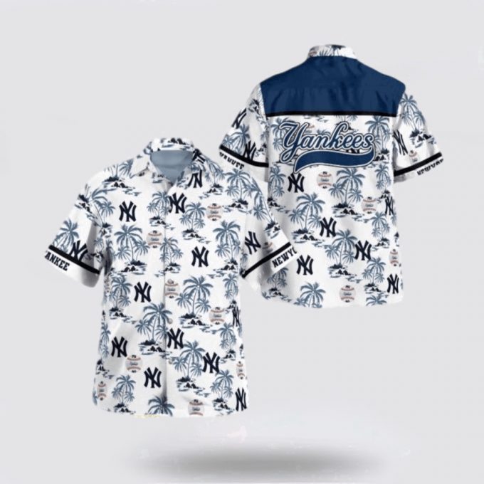 Mlb New York Yankees Hawaiian Shirt Immerse Yourself In The Sea Breeze With Exotic Outfits For Fans 2