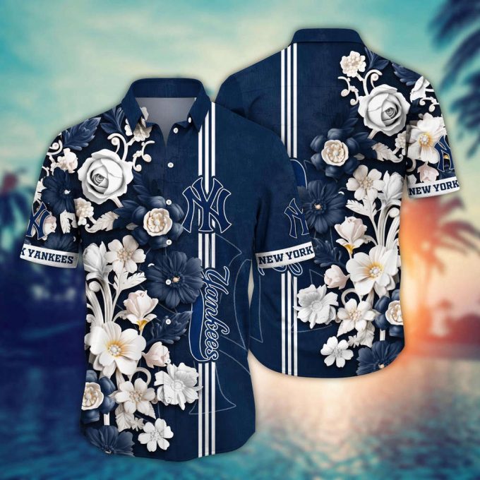 Mlb New York Yankees Hawaiian Shirt Mlb Luau League Looks For Sport Fan 2