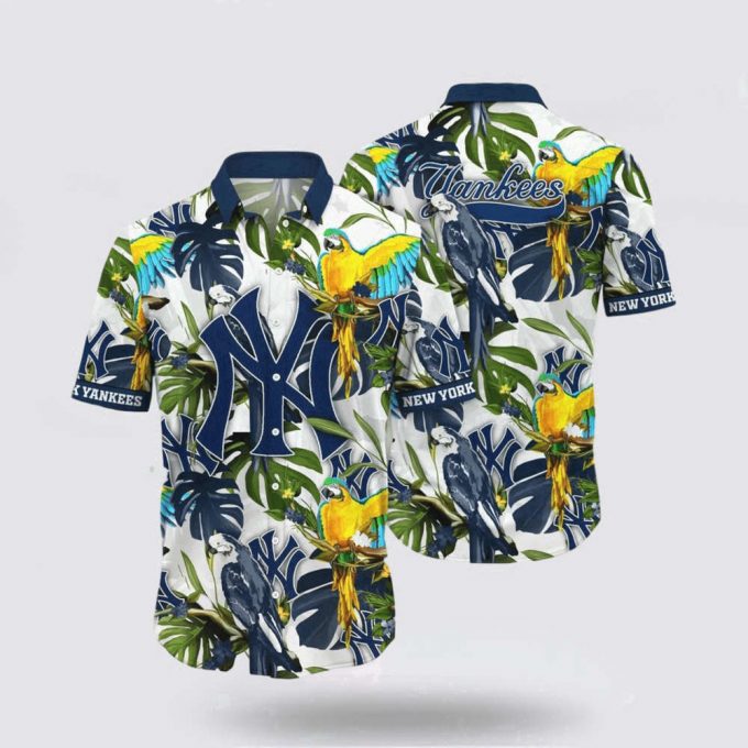 Mlb New York Yankees Hawaiian Shirt Surfing In Style With The Super Cool For Fans 2