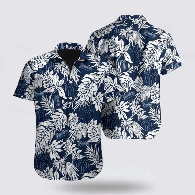 Mlb New York Yankees Hawaiian Shirt Tropical Pattern For Fan Mlb 2