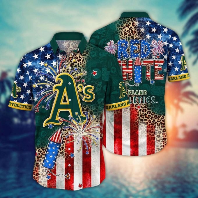 Mlb Oakland Athletics Hawaii Shirt Independence Day Vibrant Aloha For Cool Fans 2