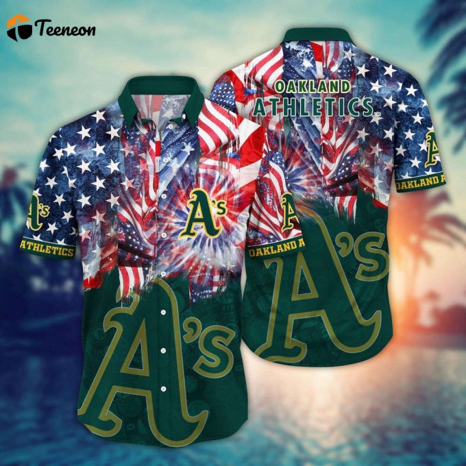 Mlb Oakland Athletics Hawaiian Shirt Flower Game Day Aloha Mlb Style For Fans 1