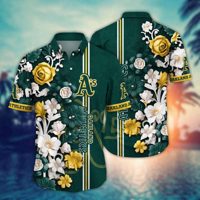 Mlb Oakland Athletics Hawaiian Shirt Mlb Luau League Looks For Sport Fan 2