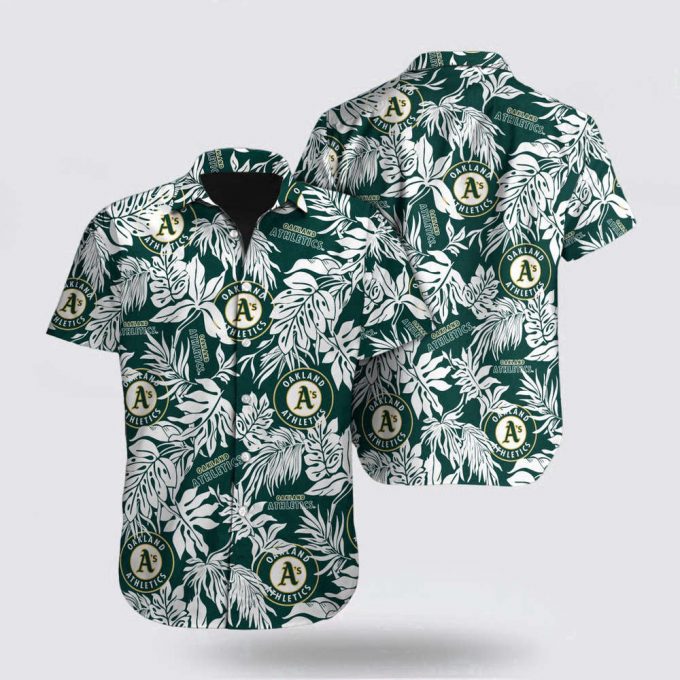 Mlb Oakland Athletics Hawaiian Shirt Tropical Pattern For Fan Mlb 2